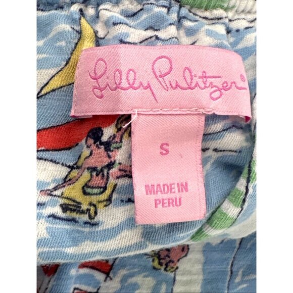 Lilly Pulitzer Dress Sundress Womens Small Blue Regatta Sailboats Nautical Beach - Picture 2 of 11